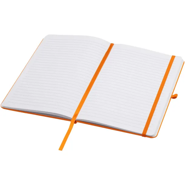 Teak A5 recycled hard cover notebook with lined pages Orange