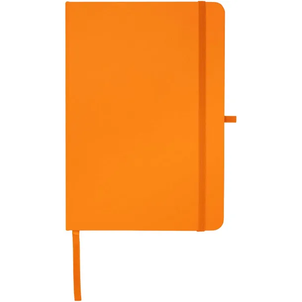 Teak A5 recycled hard cover notebook with lined pages Orange