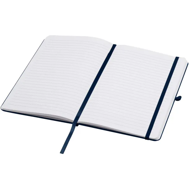 Teak A5 recycled hard cover notebook with lined pages Navy Blue