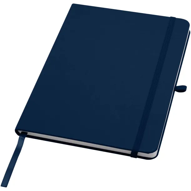 Teak A5 recycled hard cover notebook with lined pages Navy Blue