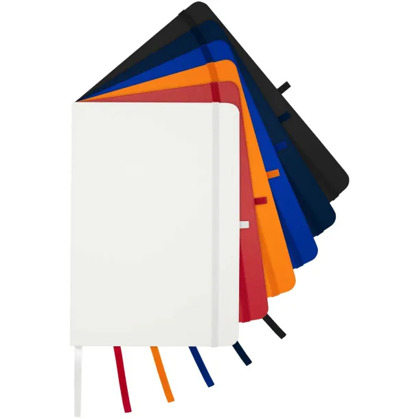 Teak A5 recycled hard cover notebook with lined pages Crna