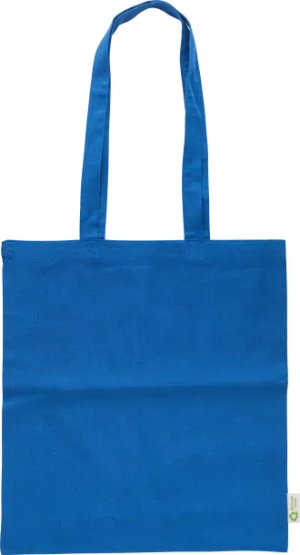 Cassiopeia Recycled cotton shopping bag (120 gsm)  Plava
