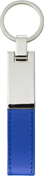 Keon Steel and PU key holder  cobalt blue