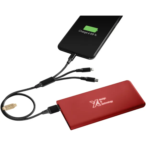 SCX.design P15 light-up 5000 mAh power bank - SCX.design Mid red