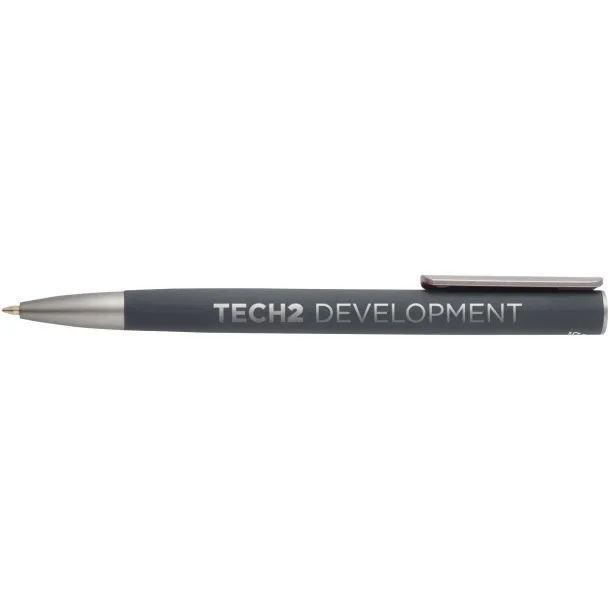 Ziguur recycled aluminium ballpoint pen (black ink) Storm grey