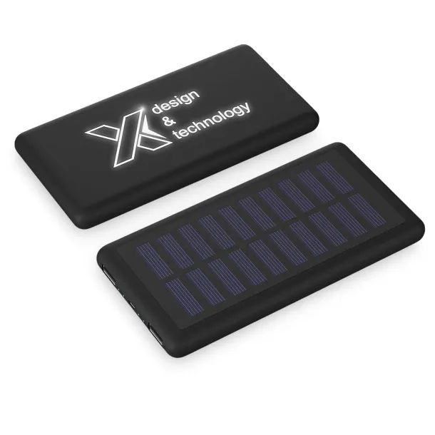 SCX.design P30 8000 mAh light-up solar power bank - SCX.design Solid black