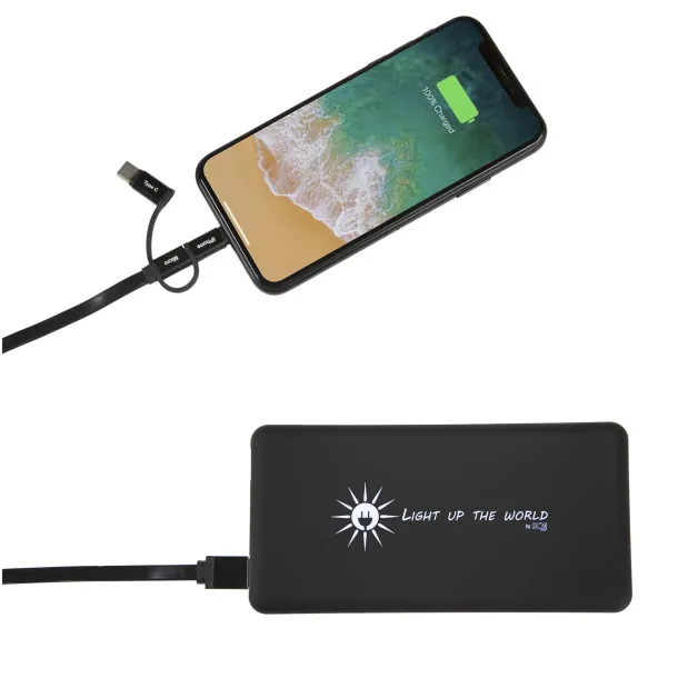 SCX.design P30 8000 mAh light-up solar power bank - SCX.design Solid black