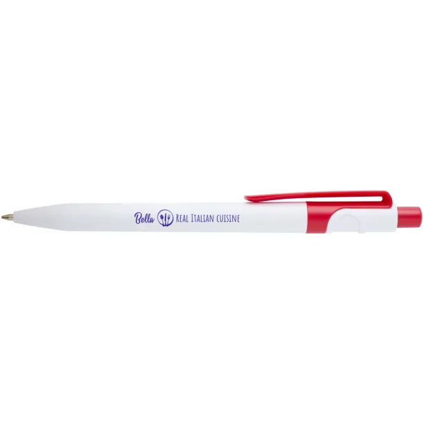 Unica recycled plastic ballpoint pen (blue ink) Red