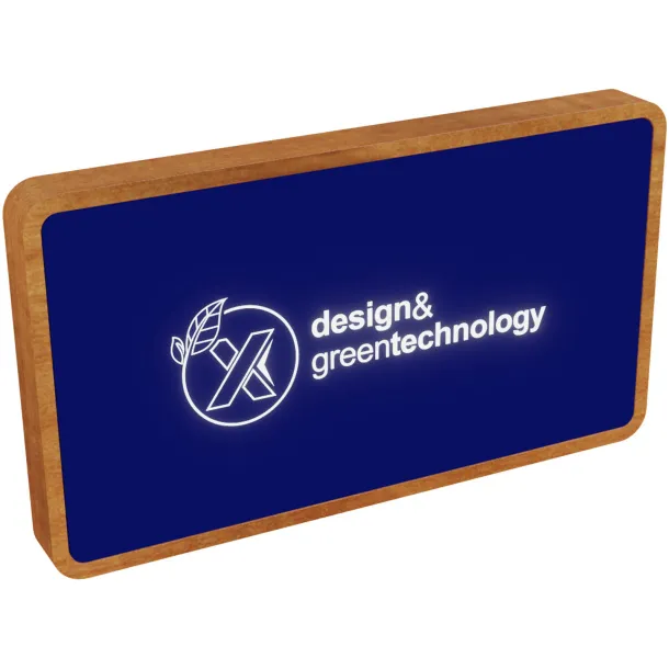 SCX.design P36 5000 mAh light-up wireless power bank - SCX.design Reflex blue Wood