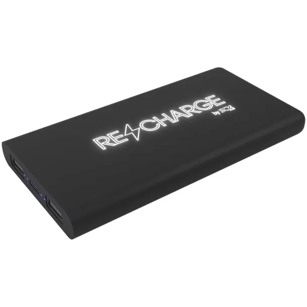 SCX.design P40 10.000 mAh light-up wireless rubber power bank - SCX.design Crna