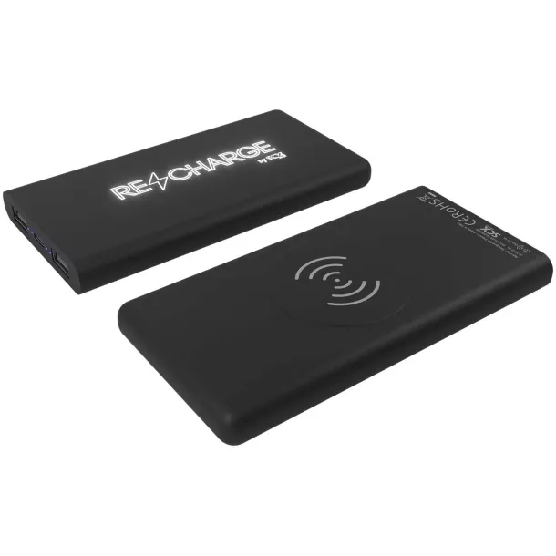 SCX.design P40 10.000 mAh light-up wireless rubber power bank - SCX.design Solid black