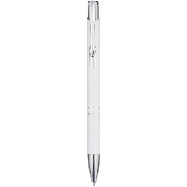 Moneta recycled aluminium ballpoint pen (blue ink) - Unbranded White