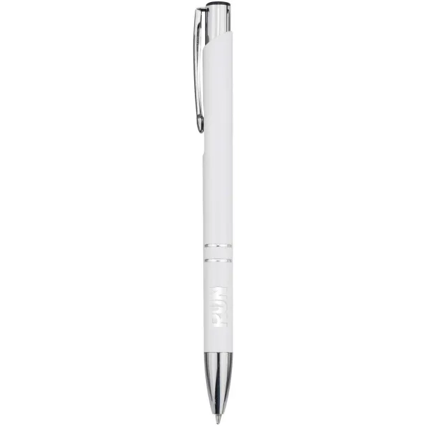 Moneta recycled aluminium ballpoint pen (blue ink) - Unbranded White