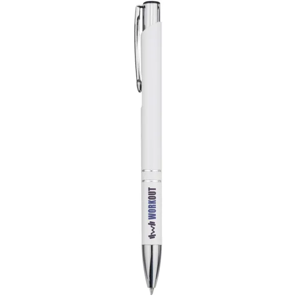 Moneta recycled aluminium ballpoint pen (blue ink) - Unbranded White