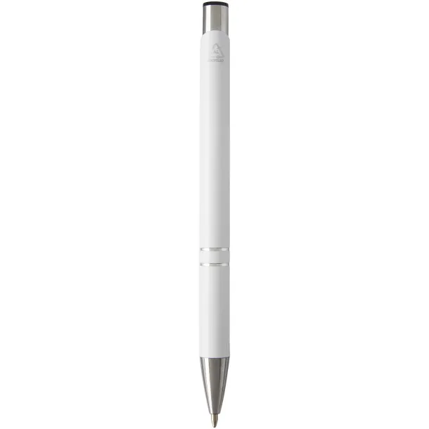 Moneta recycled aluminium ballpoint pen (blue ink) - Unbranded White