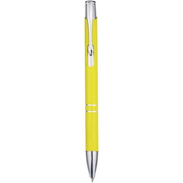 Moneta recycled aluminium ballpoint pen (blue ink) - Unbranded Yellow