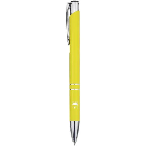 Moneta recycled aluminium ballpoint pen (blue ink) - Unbranded Yellow