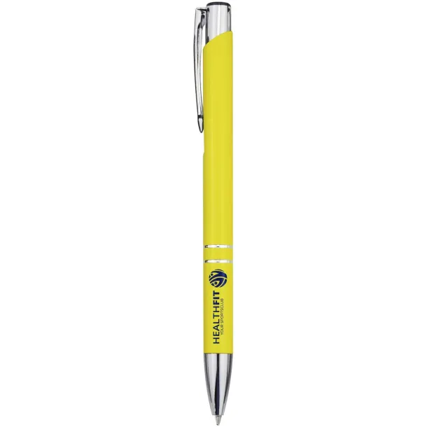 Moneta recycled aluminium ballpoint pen (blue ink) - Unbranded Yellow