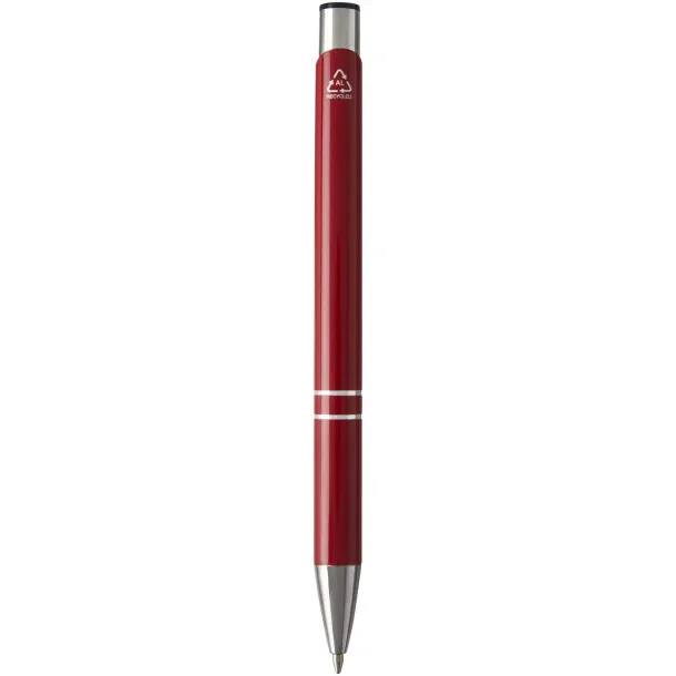 Moneta recycled aluminium ballpoint pen (blue ink) - Unbranded Red