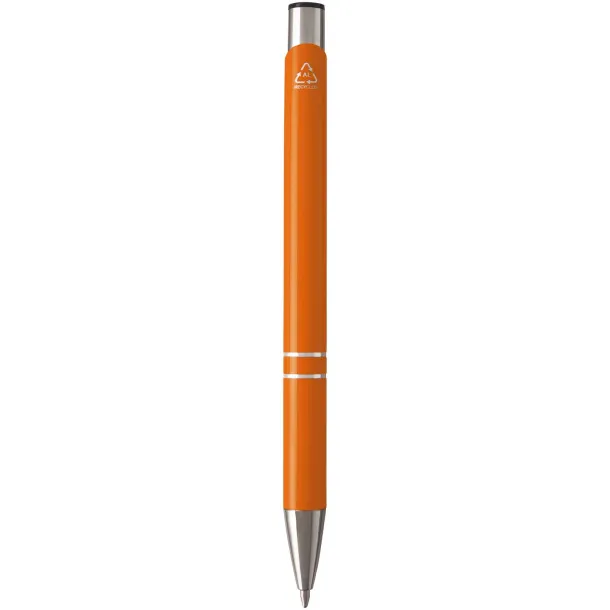 Moneta recycled aluminium ballpoint pen (blue ink) - Unbranded Orange