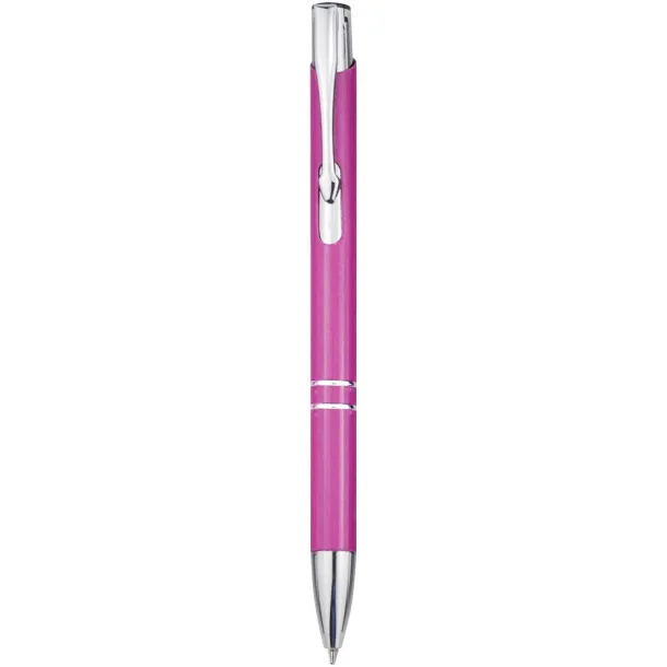 Moneta recycled aluminium ballpoint pen (blue ink) - Unbranded Magenta