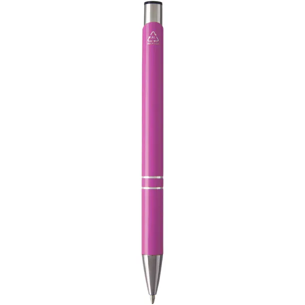 Moneta recycled aluminium ballpoint pen (blue ink) - Unbranded Magenta