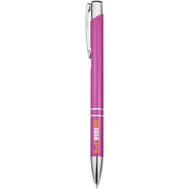 Moneta recycled aluminium ballpoint pen (blue ink) - Unbranded Magenta