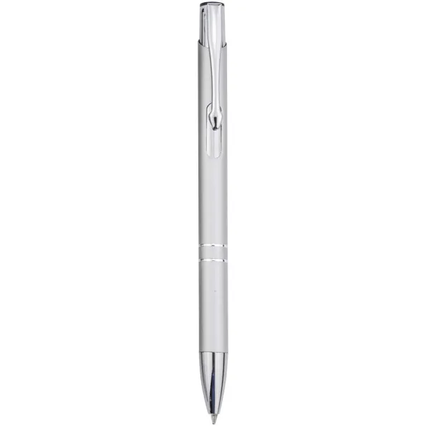 Moneta recycled aluminium ballpoint pen (blue ink) - Unbranded Silver