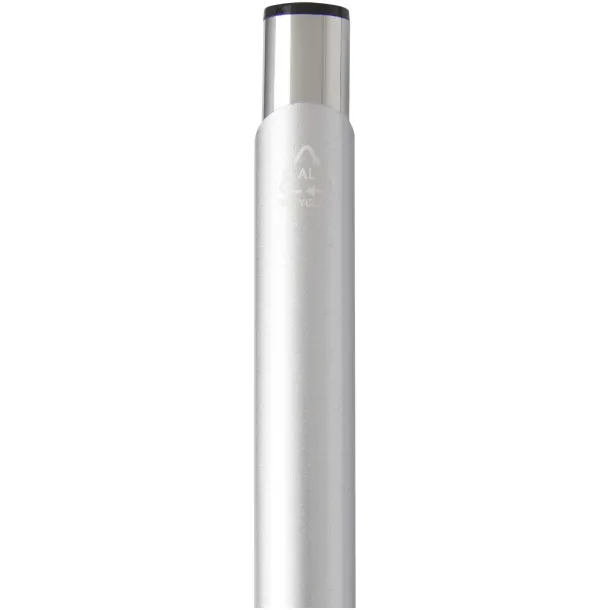 Moneta recycled aluminium ballpoint pen (blue ink) - Unbranded Silver