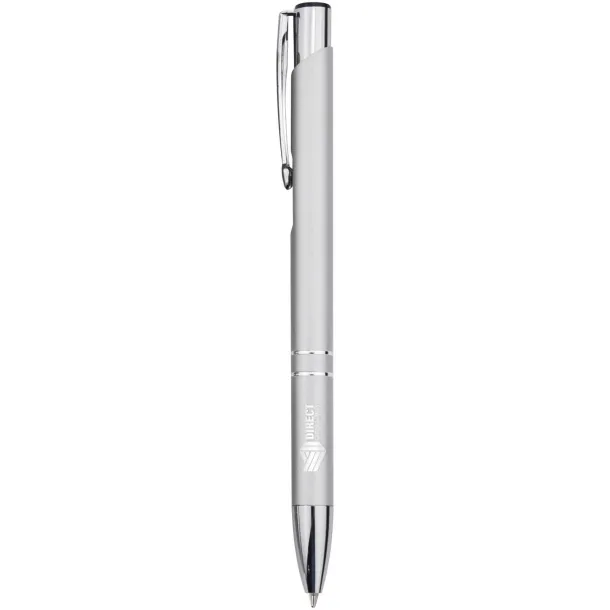 Moneta recycled aluminium ballpoint pen (blue ink) - Unbranded Silver