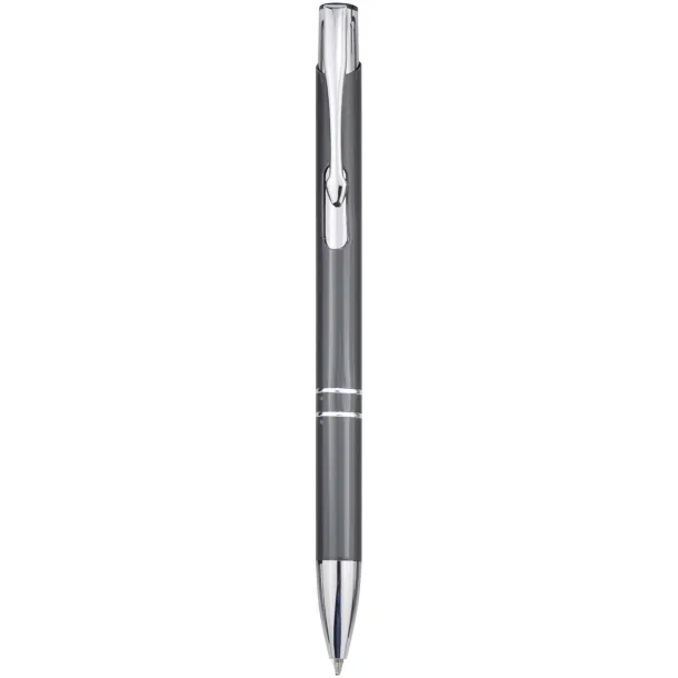 Moneta recycled aluminium ballpoint pen (blue ink) - Unbranded Grey