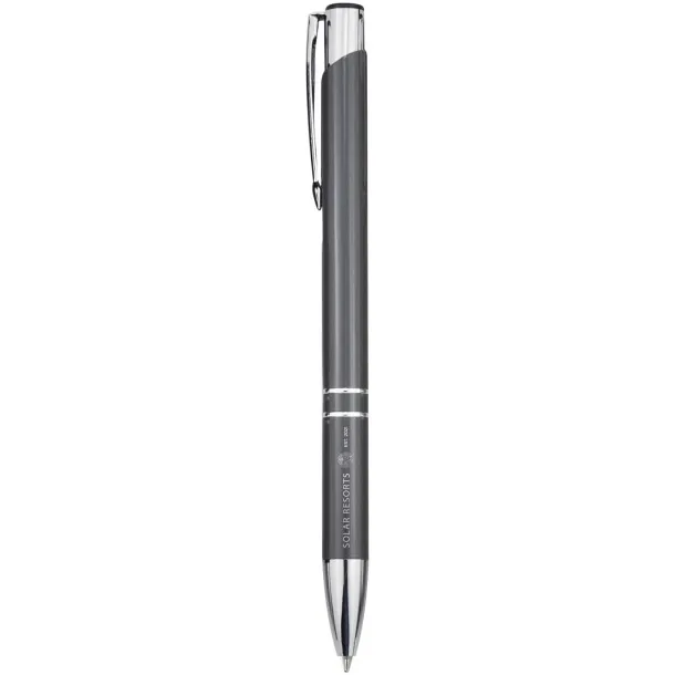 Moneta recycled aluminium ballpoint pen (blue ink) - Unbranded Grey