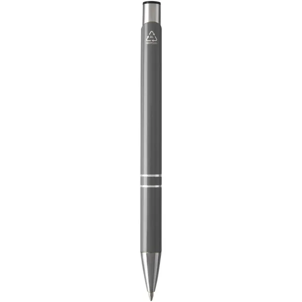 Moneta recycled aluminium ballpoint pen (blue ink) - Unbranded Grey