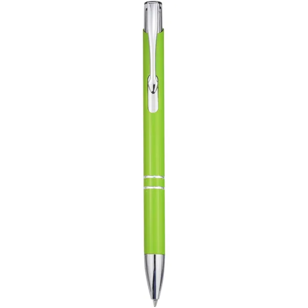 Moneta recycled aluminium ballpoint pen (blue ink) - Unbranded Lime