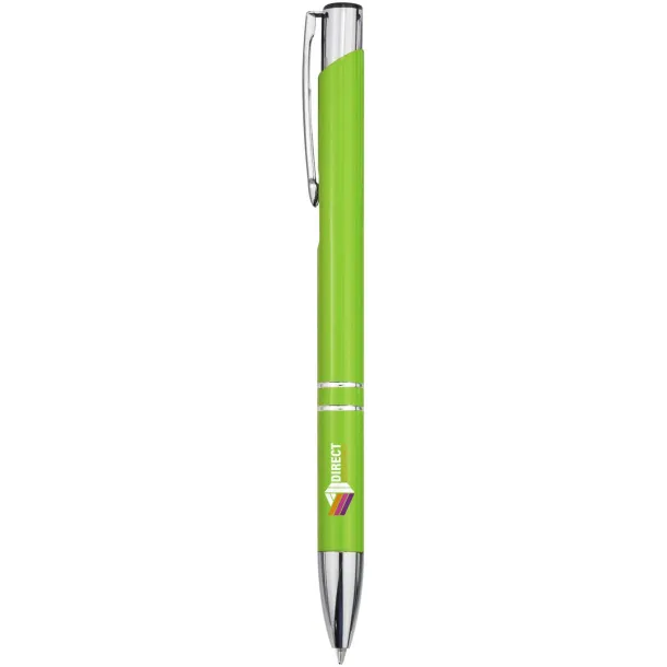 Moneta recycled aluminium ballpoint pen (blue ink) - Unbranded Lime