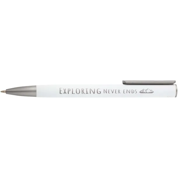 Ziguur recycled aluminium ballpoint pen (blue ink) - Unbranded White