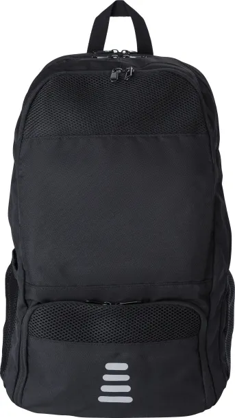 SEBASTIAN rPET polyester multi-functional backpack Crna