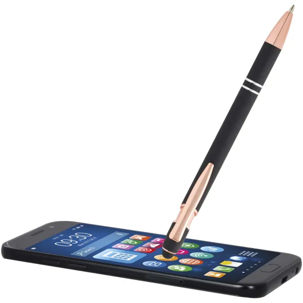 Nanna ballpoint pen with rose gold finish (blue ink) Crna