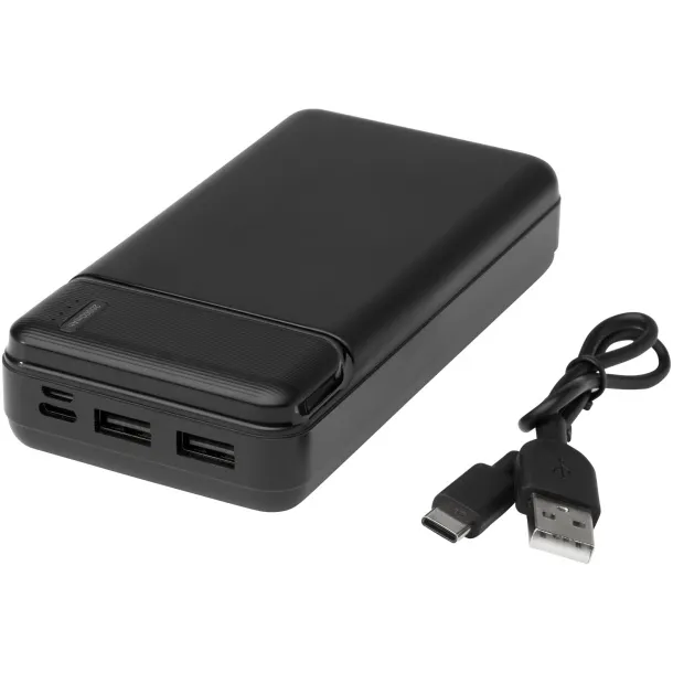 Loop 20.000 mAh recycled plastic power bank Solid black