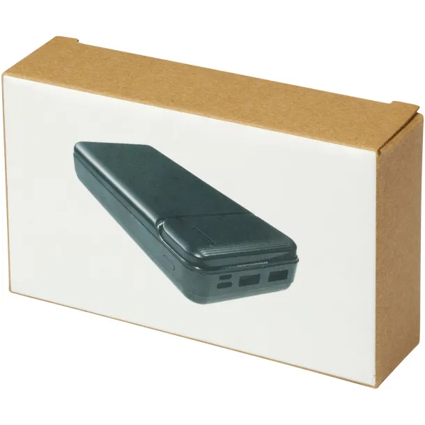 Loop prijenosna baterija od reciklirane plastike, 20.000 mAh Crna