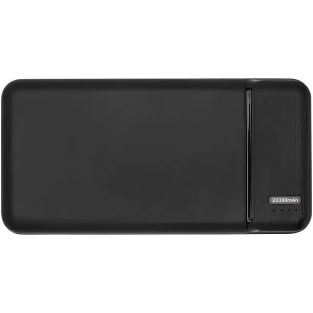 Loop 20.000 mAh recycled plastic power bank Solid black