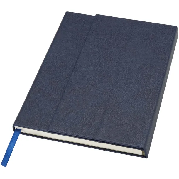 Alejandra A5 recycled plastic hard cover notebook - Marksman Ocean blue