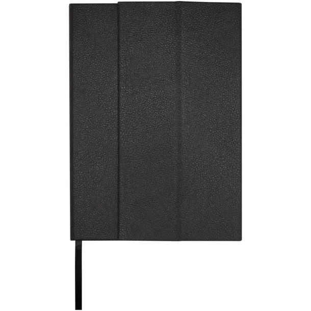 Alejandra A5 recycled plastic hard cover notebook - Marksman Solid black