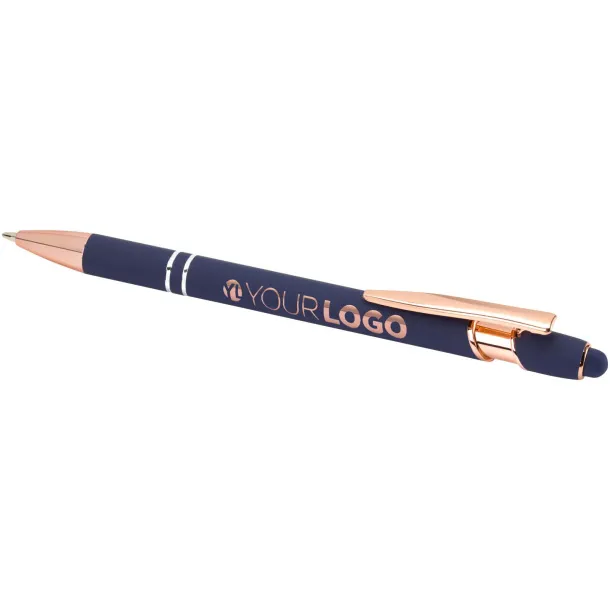 Nanna ballpoint pen with rose gold finish (black ink) Ocean blue