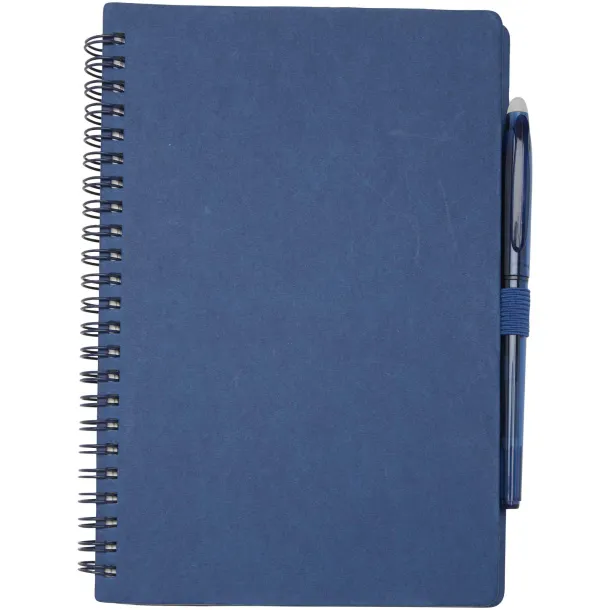 Slate reusable hard cover notebook and pen set (black ink) Navy Blue