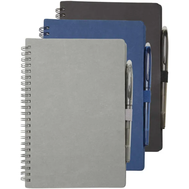 Slate reusable hard cover notebook and pen set (black ink) Navy Blue