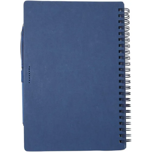 Slate reusable hard cover notebook and pen set (black ink) Navy Blue