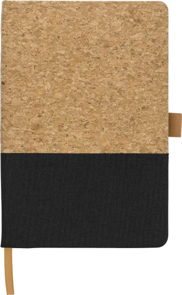 Trevor Cork and cotton notebook  black