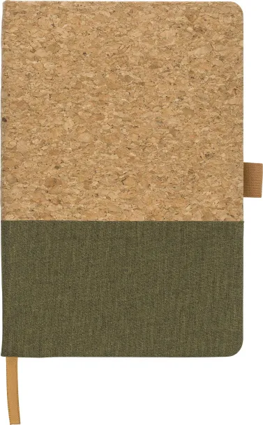 Trevor Cork and cotton notebook  green