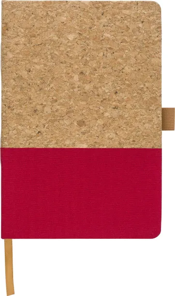 Trevor Cork and cotton notebook  Crvena